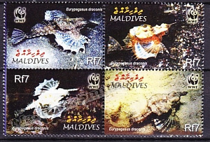 Мальдивы. Рыбы, WWF, 2004, 4 марки